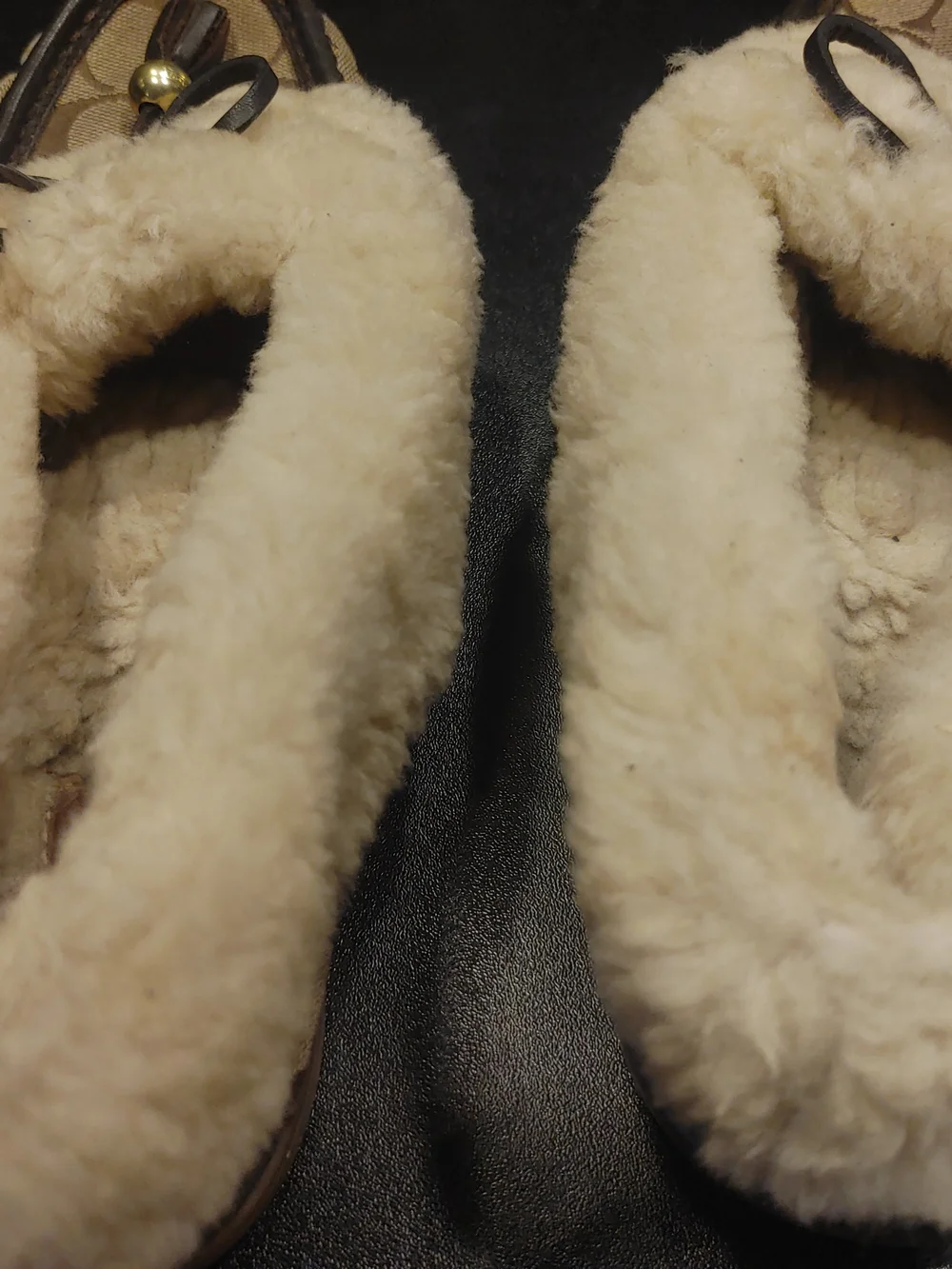 Coach Cream Shearling Lined Slide/Slipper Women's Size 10 - Picture 5 of 6